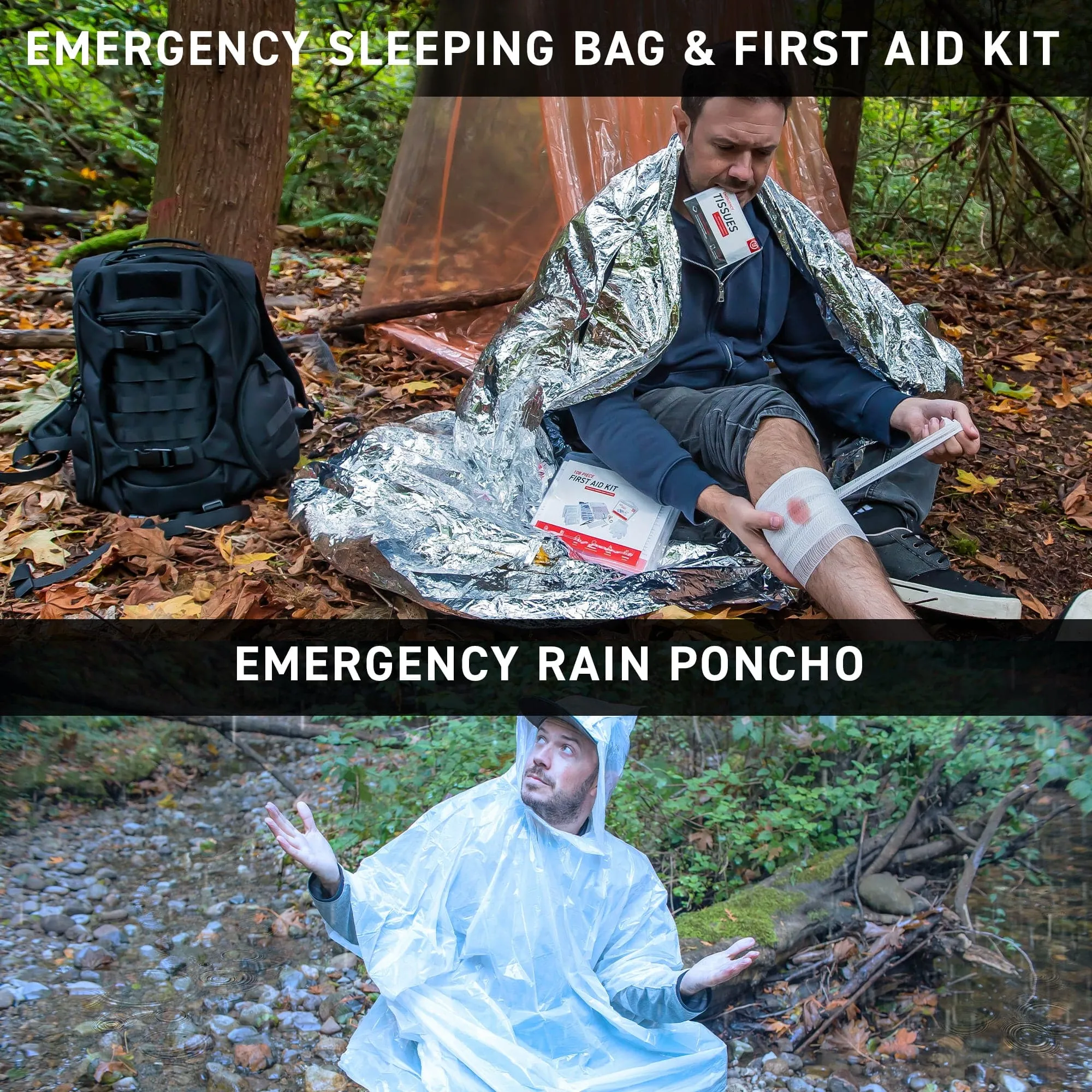1 Person Tactical Real Meal Emergency Survival Kit with NOAA Weatherband Radio by 72HRS