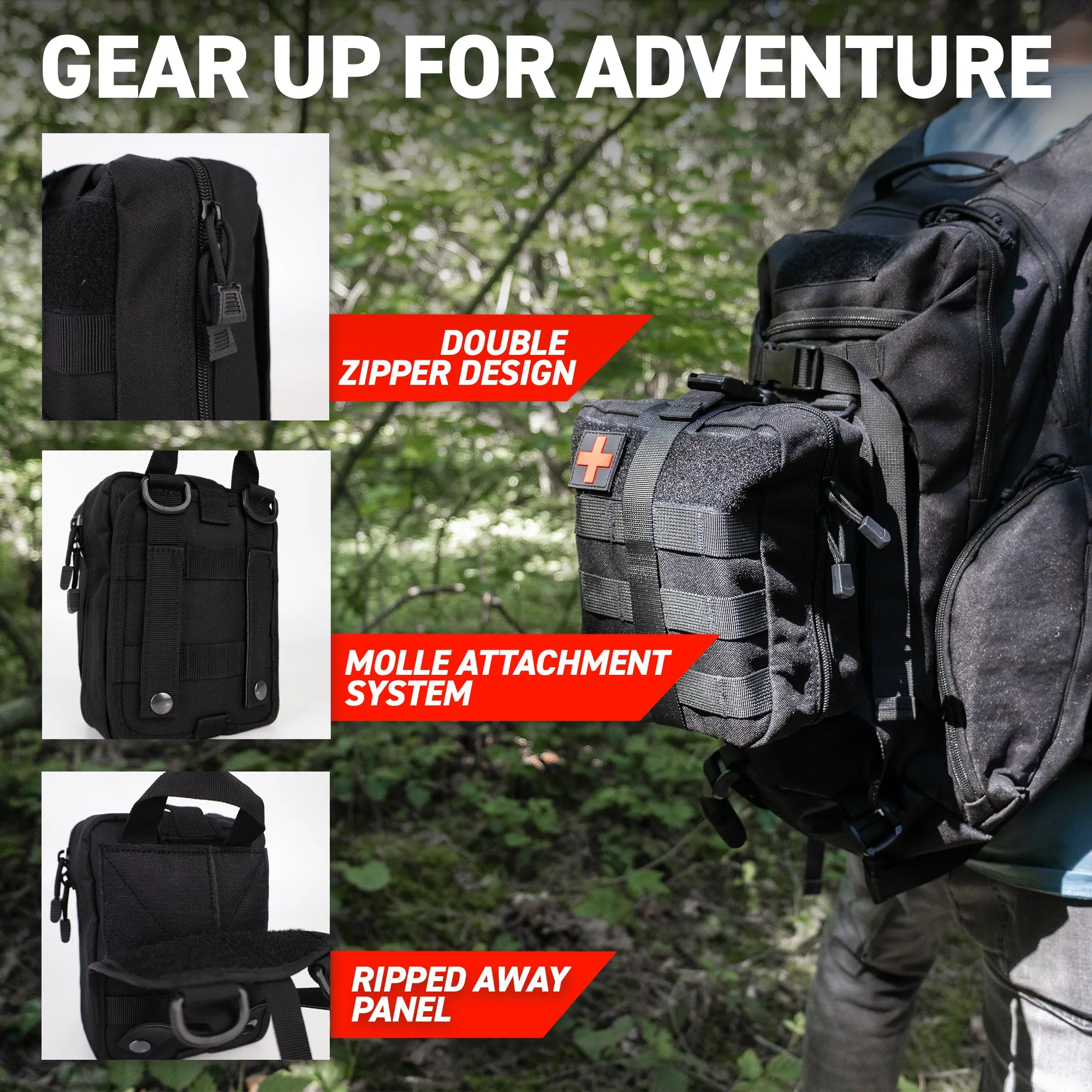 1 Person Tactical Real Meal Emergency Survival Kit with NOAA Weatherband Radio by 72HRS