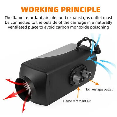 12V Diesel Heater | 5KW Air Tank | Remote Control & LCD Thermostat | Caravan & Motorhome Use