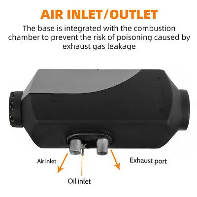 12V Diesel Heater | 5KW Air Tank | Remote Control & LCD Thermostat | Caravan & Motorhome Use