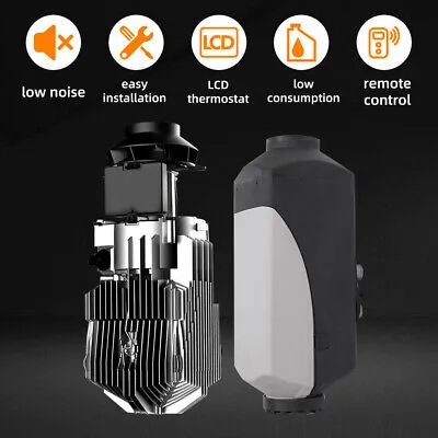 12V Diesel Heater | 5KW Air Tank | Remote Control & LCD Thermostat | Caravan & Motorhome Use