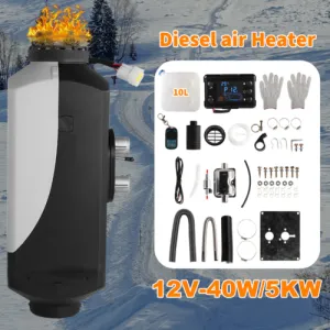 12V Diesel Heater | 5KW Air Tank | Remote Control & LCD Thermostat | Caravan & Motorhome Use