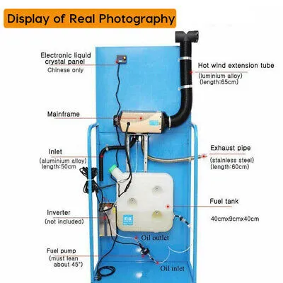 12V Diesel Heater | 5KW Air Tank | Remote Control & LCD Thermostat | Caravan & Motorhome Use