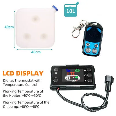12V Diesel Heater | 5KW Air Tank | Remote Control & LCD Thermostat | Caravan & Motorhome Use