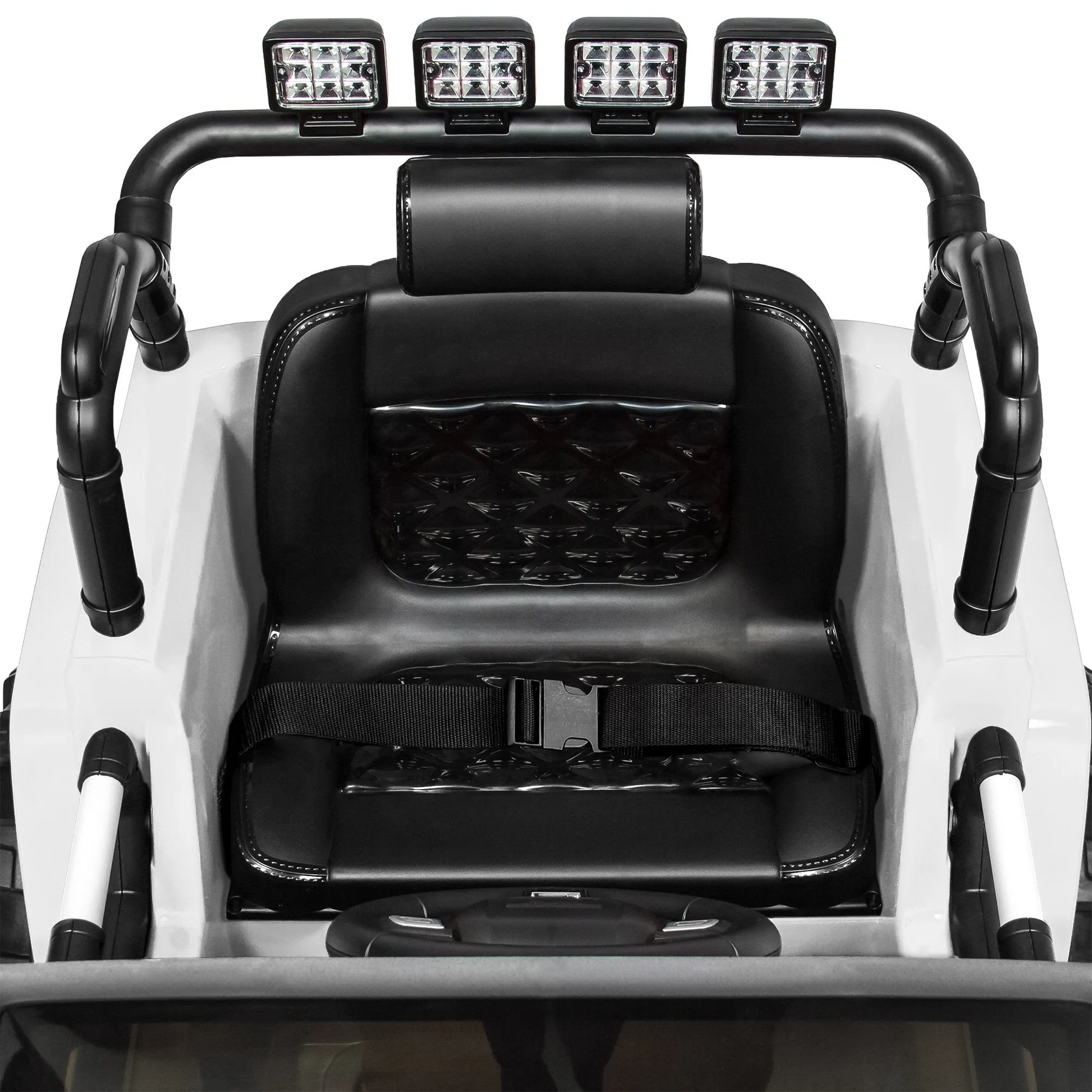 12V Kids Ride-On Truck Car Toy w/ 3 Speeds, LED Lights, Remote Control, Aux