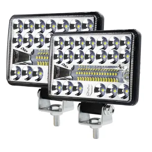 2 Pcs 4 Inch LED Work Light | CS-1243A1 | Square | 20 LEDs | High Brightness Spotlight