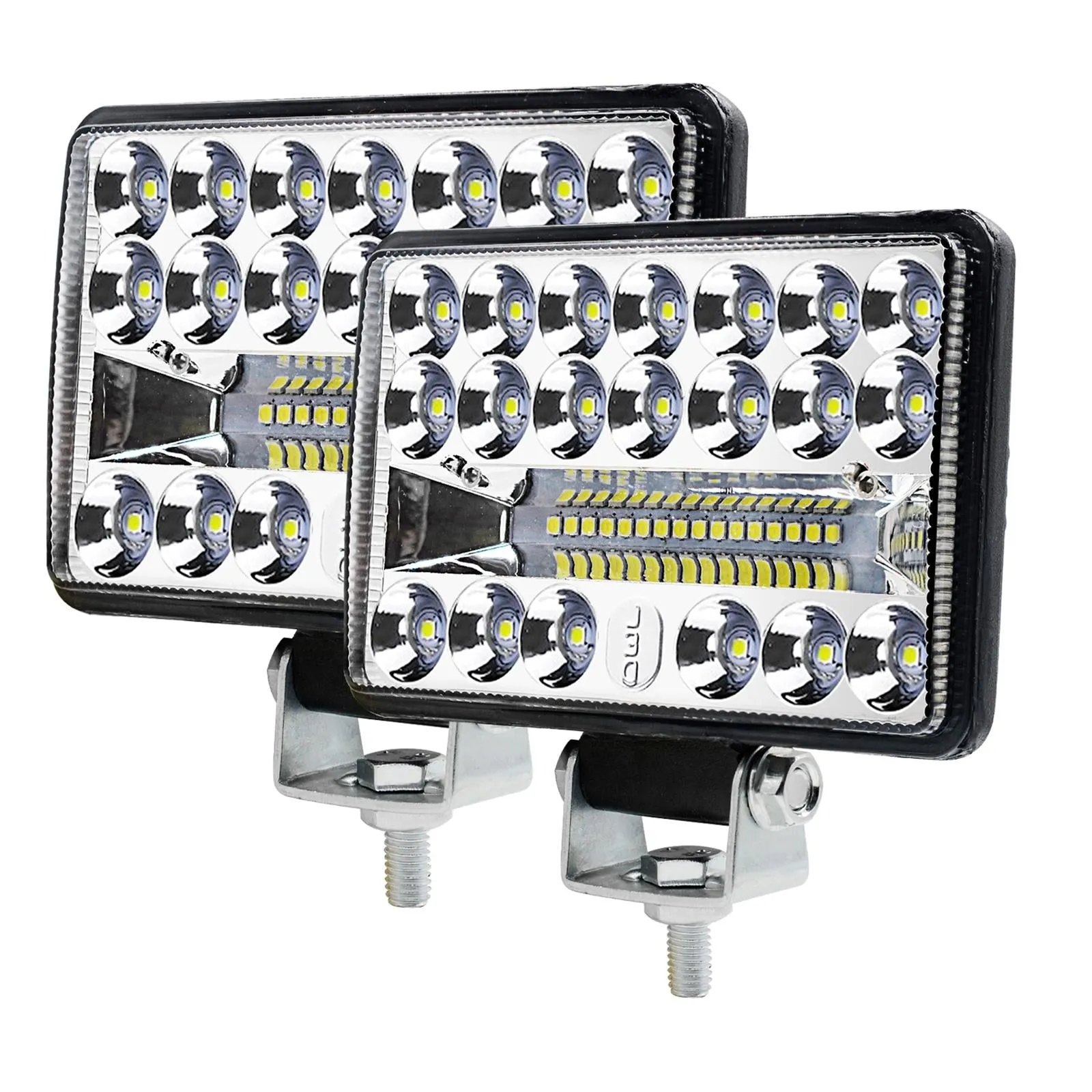 2 Pcs 4 Inch LED Work Light | CS-1243A1 | Square | 20 LEDs | High Brightness Spotlight