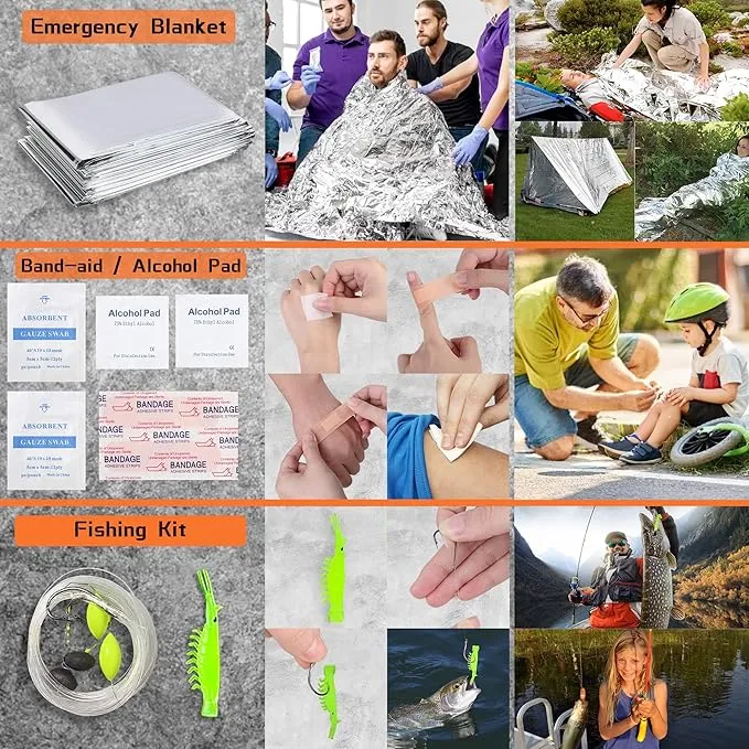35 in 1 Survival Kit, Gifts for Dad Men Husband, Powerful Survival Gear and Equipment, Birthday Gifts for Him Teen Boy Boyfriend, Upgraded Cool Gadgets for Camping, Hiking, Hunting, Fishing