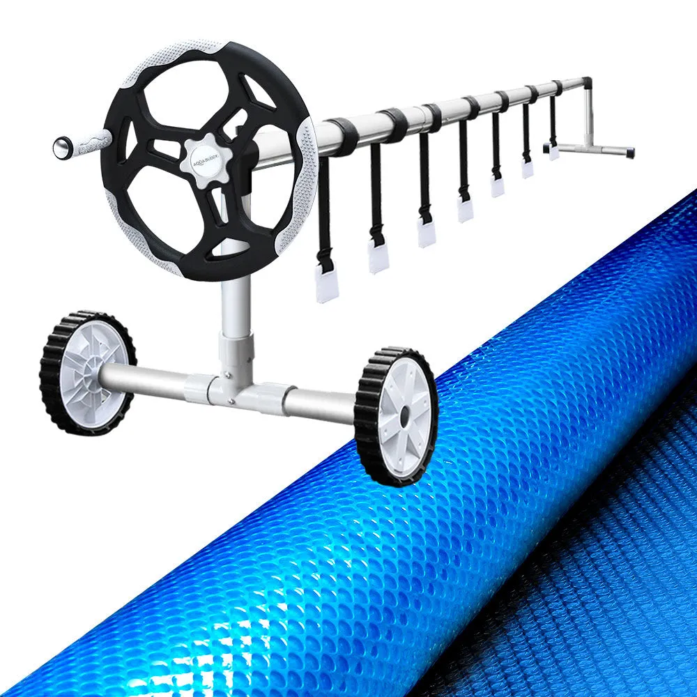 Adjustable 8x4.2m Pool Cover & 5.5m Roller, Aquabuddy