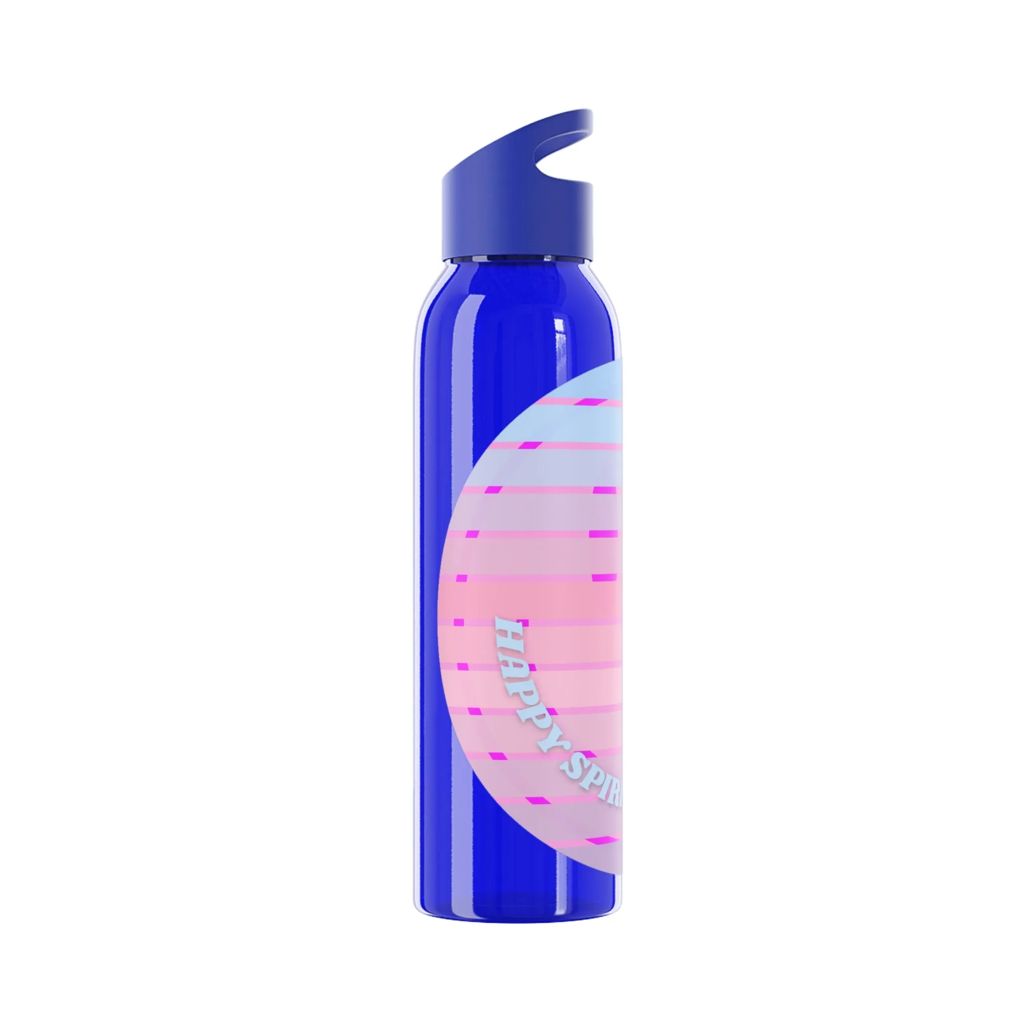 Aesthetic Happy Spirit Happy Life Water Bottle,  Aesthetic Pink, Smile Face, Trendy Tumblr Bottle, Happy Mind Tumbler, BPA Free Smile Bottle