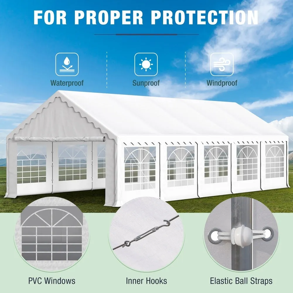 American Phoenix 16' x 32' Party Tent -White