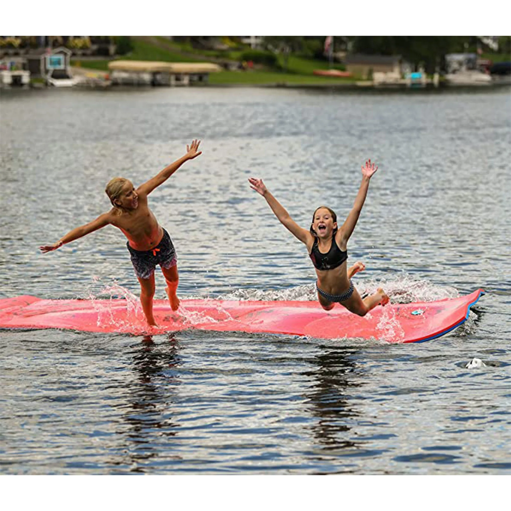 Aqua Lily Pad 20' All American 2 Layer Water Playground Floating Foam Island