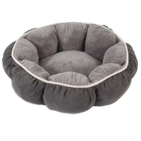 Aspenpet 27459 Pillow Pet Bed, 18 in Dia, 18 in L, 18 in W, Puffy Round Pattern, Poly Fiber Fill, Assorted