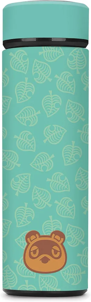 Controller Gear Animal Crossing 17oz, Insulated, Stainless Steel, Leak Proof, Water Bottle, Teal Leaves