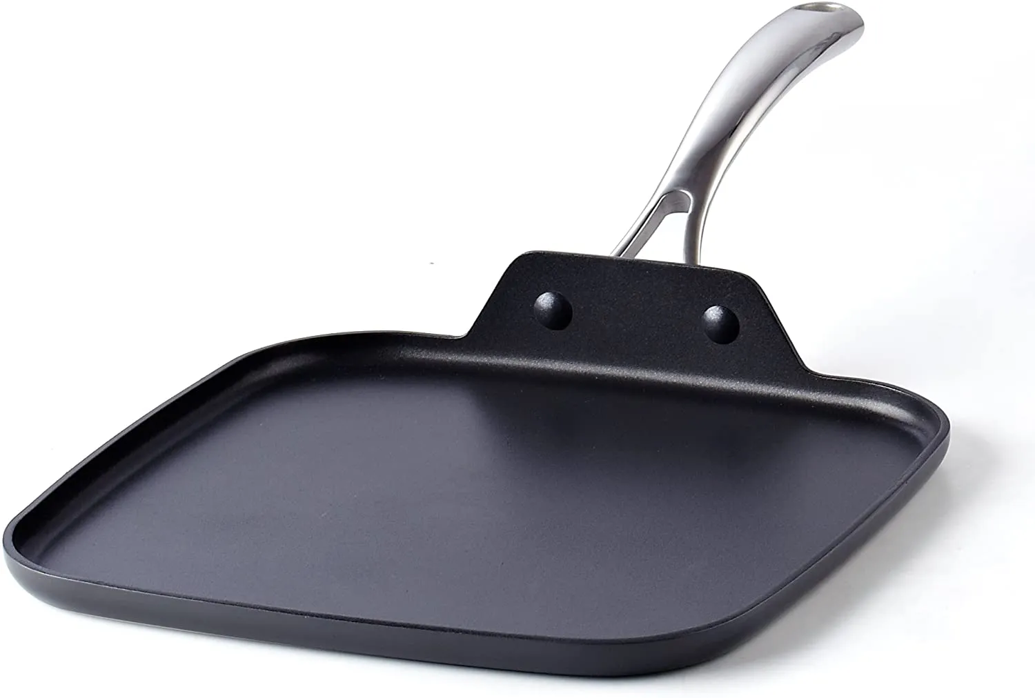 Cooks Standard Nonstick Square Griddle Pan 11 x 11-Inch, Hard Anodized Cookware Griddle Pan, Black