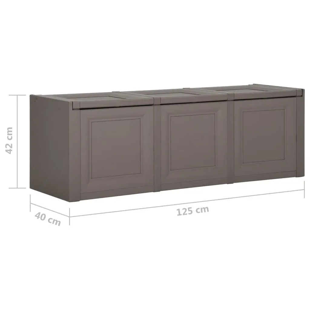 Cushion Box Grey 125x40x42 cm