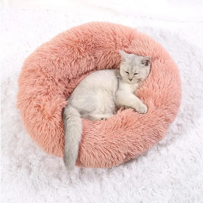 Dog Bed Calming Cat Bed Super Soft Fluffy Washable Anti-Anxiety 40-90cm