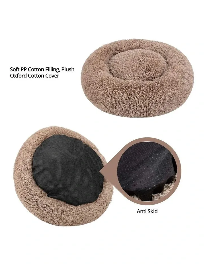 Dog Bed Calming Cat Bed Super Soft Fluffy Washable Anti-Anxiety 40-90cm