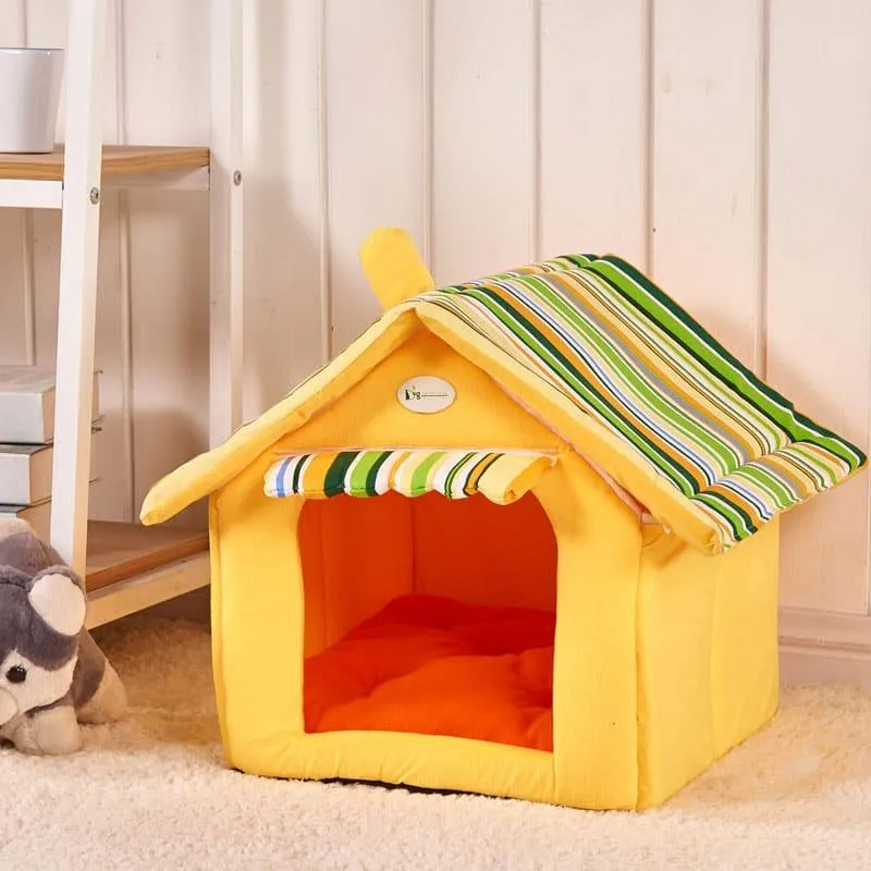 Dog's Cosy House Bed with Mat