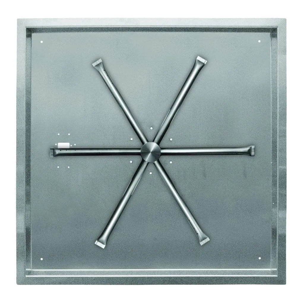Firegear 32" Stainless Steel Square Pan Gas Fire Pit Insert FPB-32SBS31MT-N