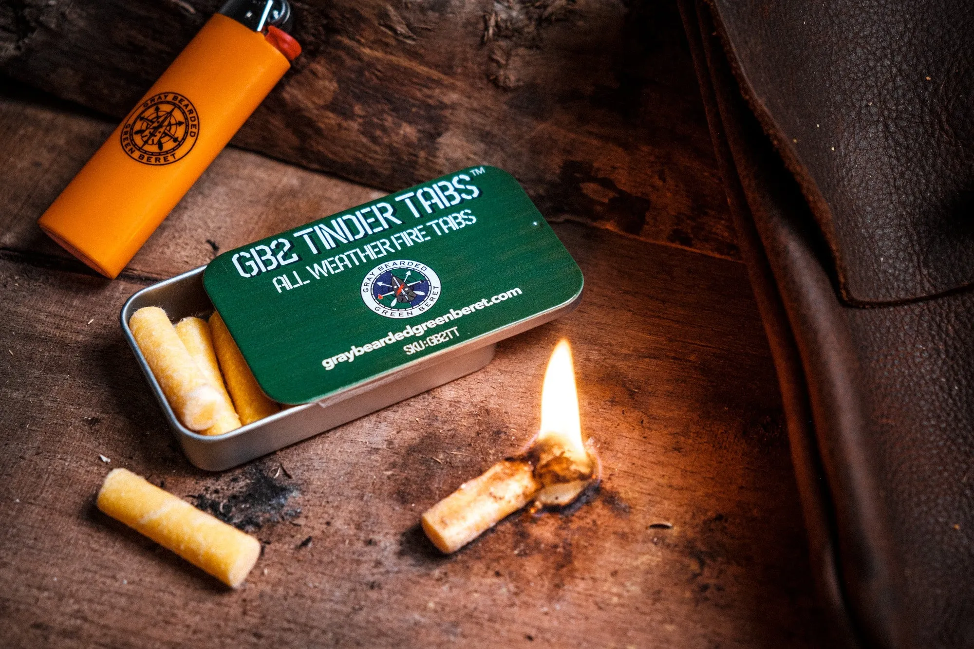 GB2 Tinder Tabs Emergency Fire Tinder – Waterproof Fire Starter for Survival