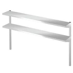 Hoshizaki HS-5165 Double Overshelf for 60" Undercounter, Worktop, & Prep Table Refrigerators, Stainless
