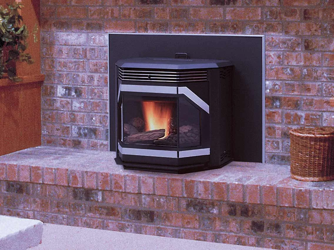 Iron Strike Winslow PI40GL 36" Traditional Cast-Iron modern Pellet Fireplace Insert PI40GL