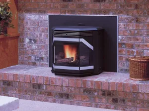 Iron Strike Winslow PI40GL 36" Traditional Cast-Iron modern Pellet Fireplace Insert PI40GL