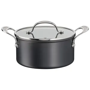Jamie Oliver by Tefal Cooks Classic Non-Stick Induction Hard Anodised Stewpot   Lid 24cm/5L