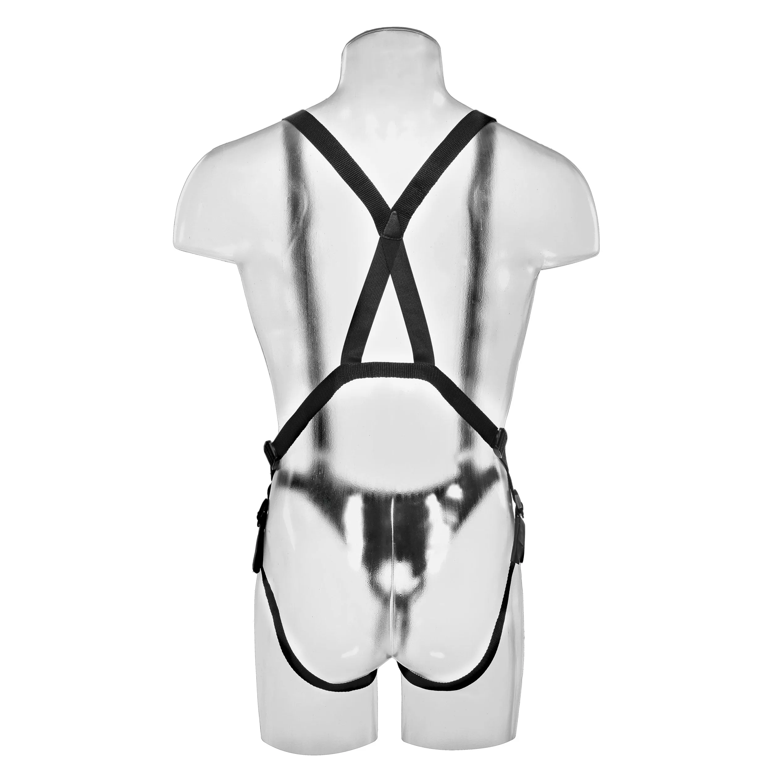 King Cock 11" Hollow Strap on Suspender System -  Flesh