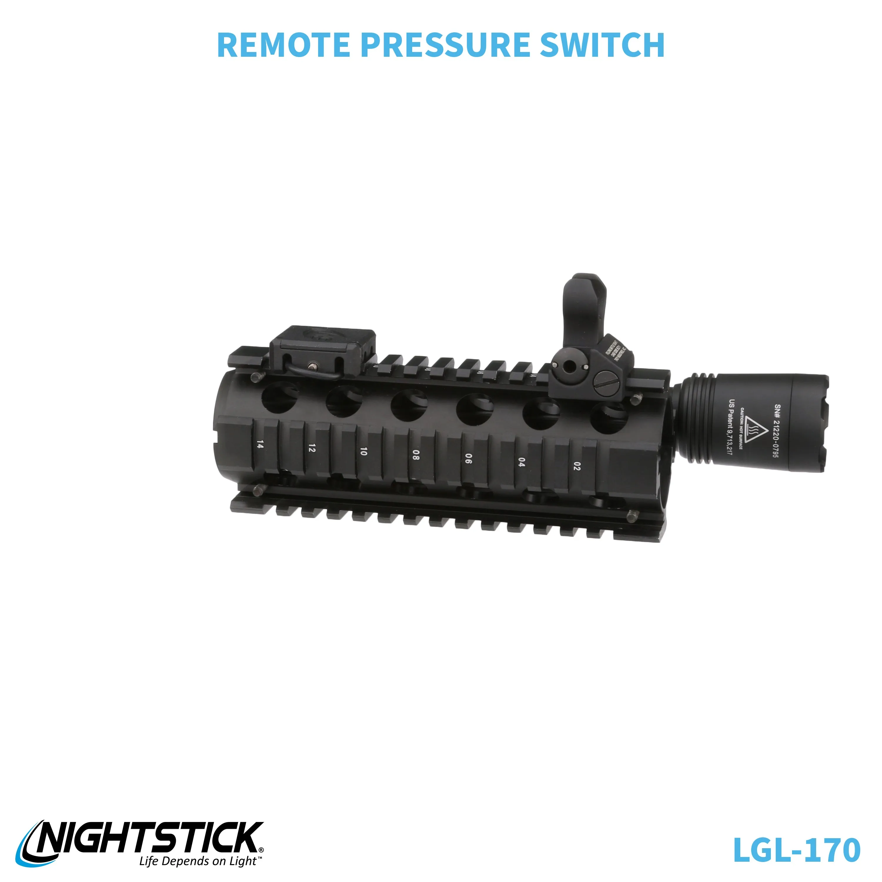 LGL-170: Rechargeable Full-Size Long Gun Light Kit - (2) 18650