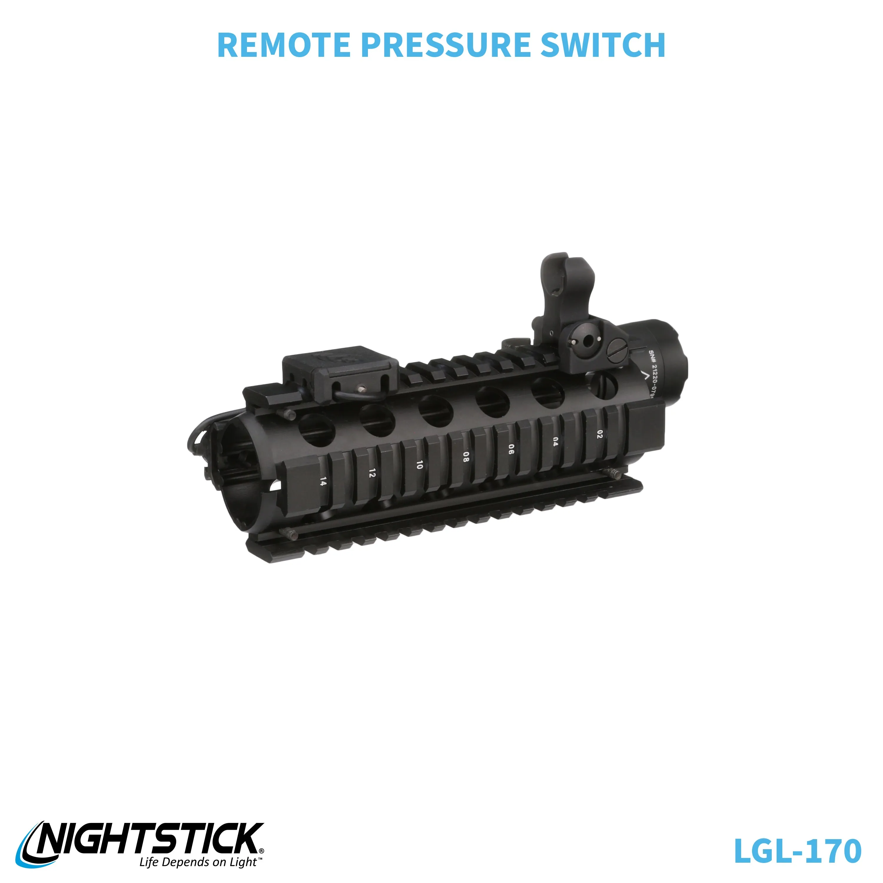LGL-170: Rechargeable Full-Size Long Gun Light Kit - (2) 18650