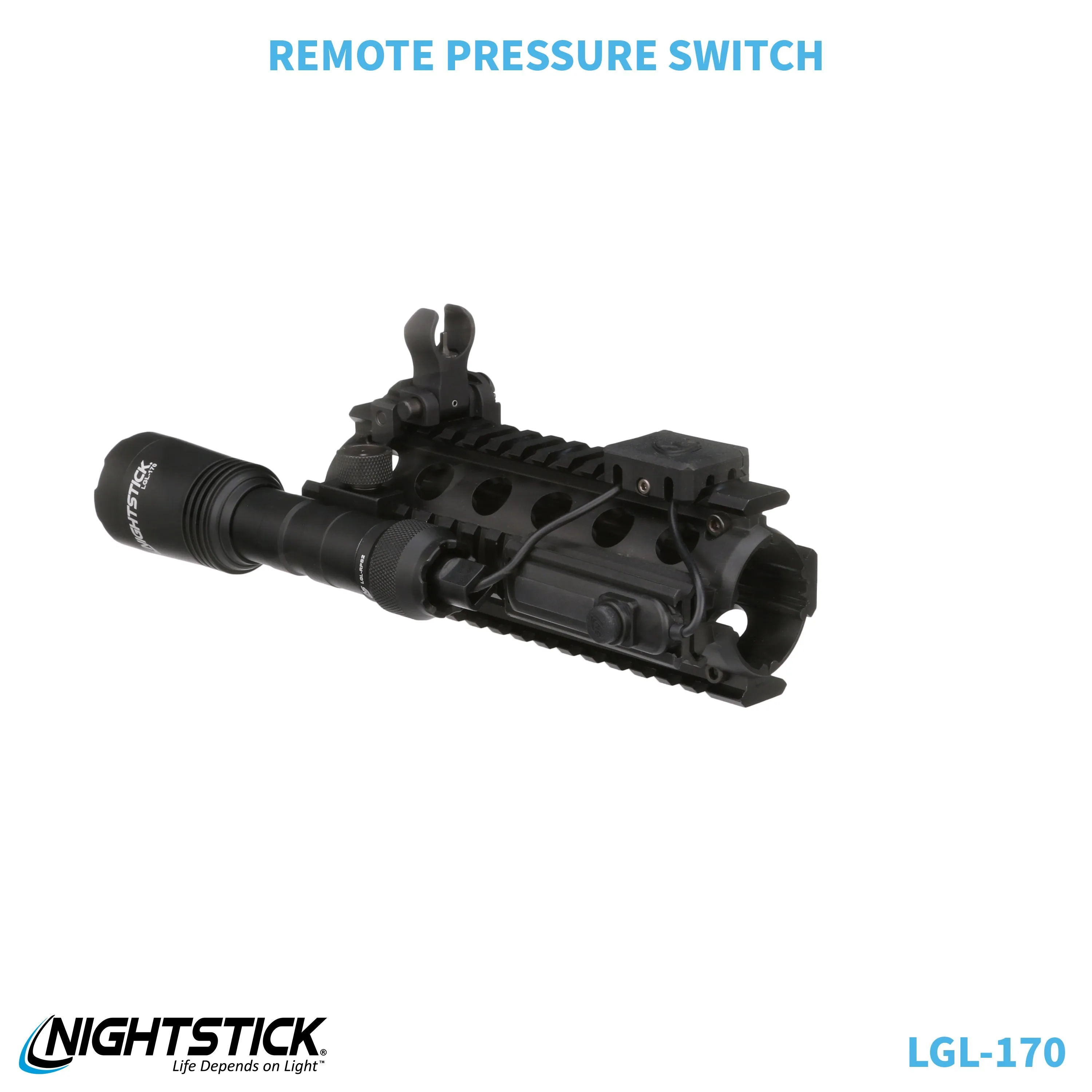 LGL-170: Rechargeable Full-Size Long Gun Light Kit - (2) 18650