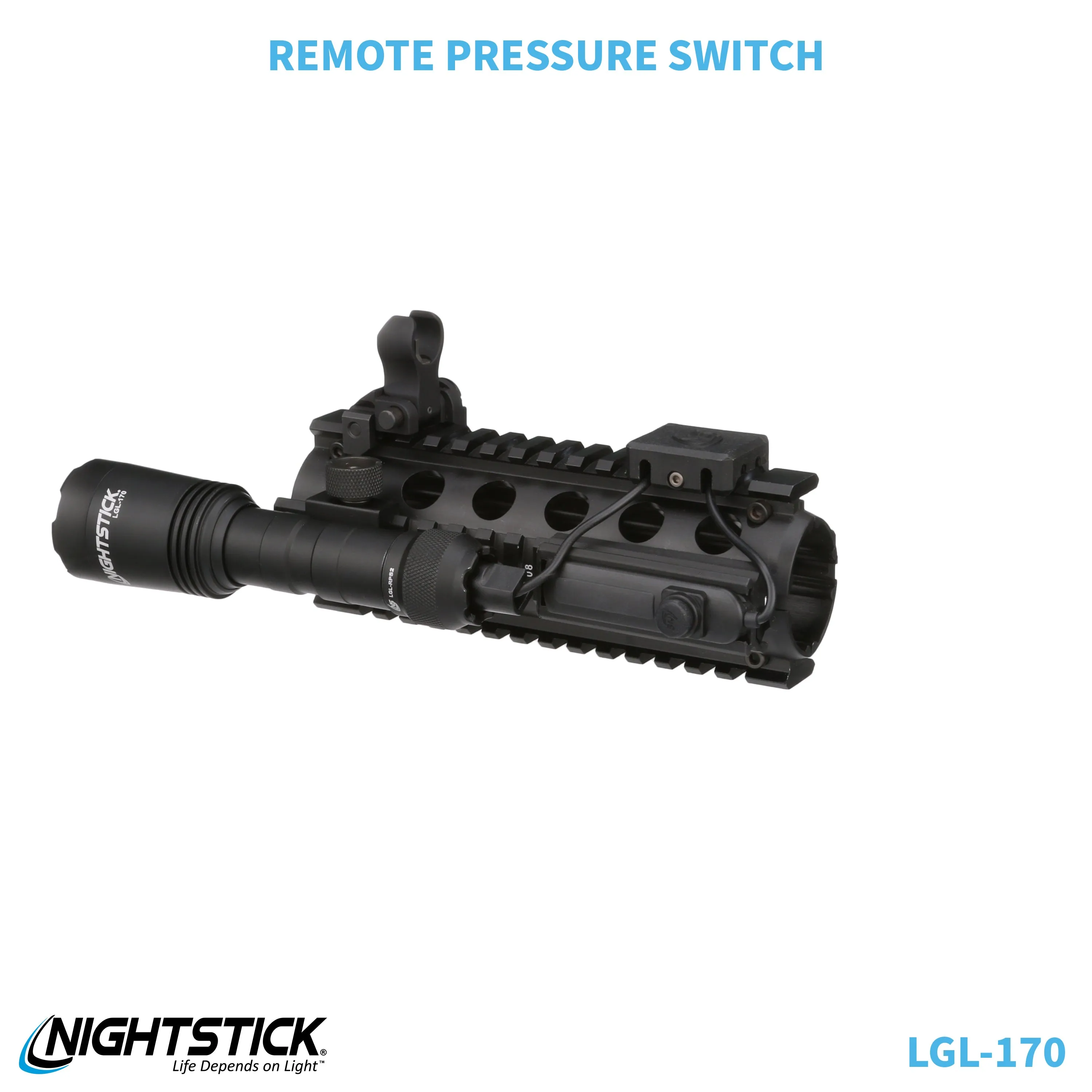 LGL-170: Rechargeable Full-Size Long Gun Light Kit - (2) 18650
