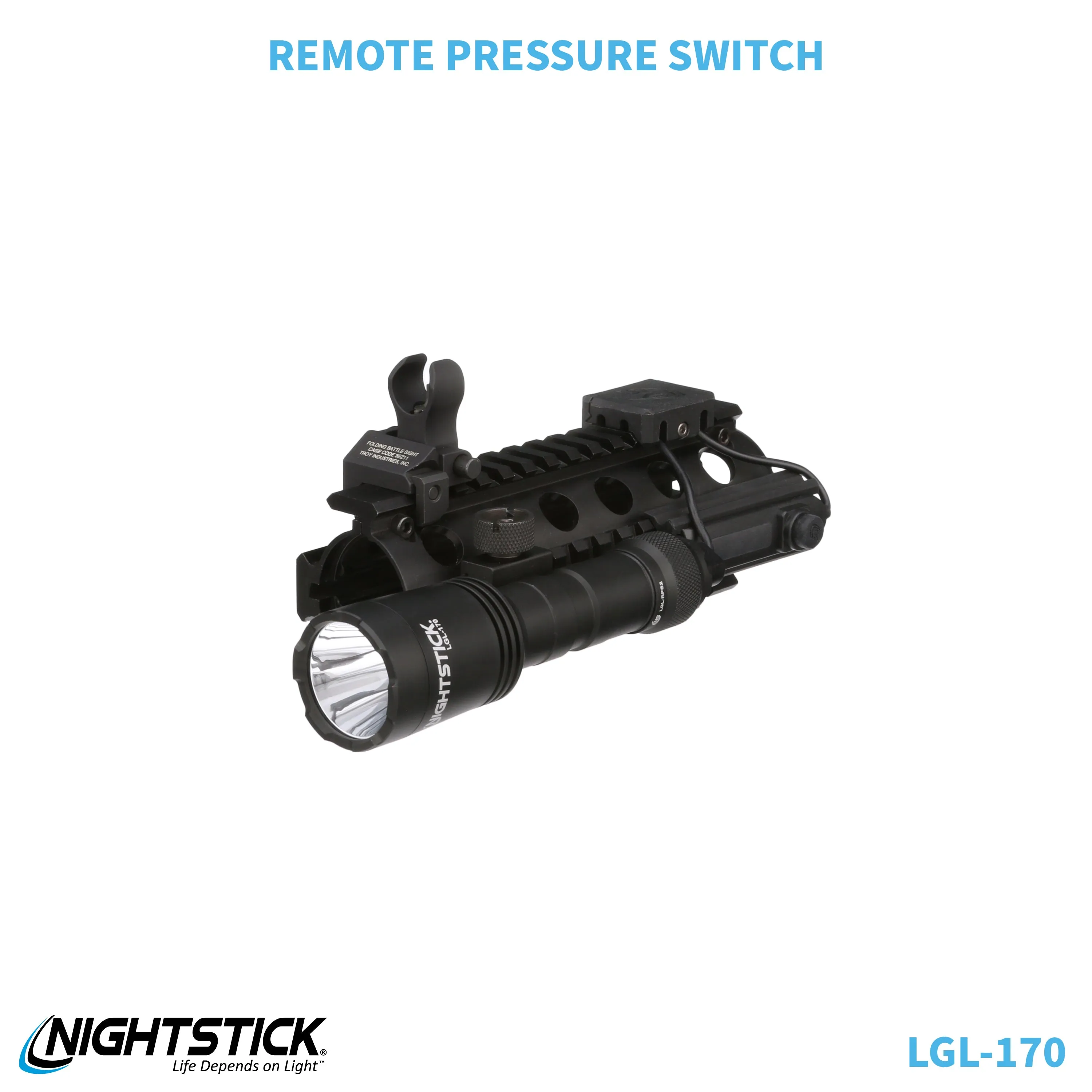 LGL-170: Rechargeable Full-Size Long Gun Light Kit - (2) 18650