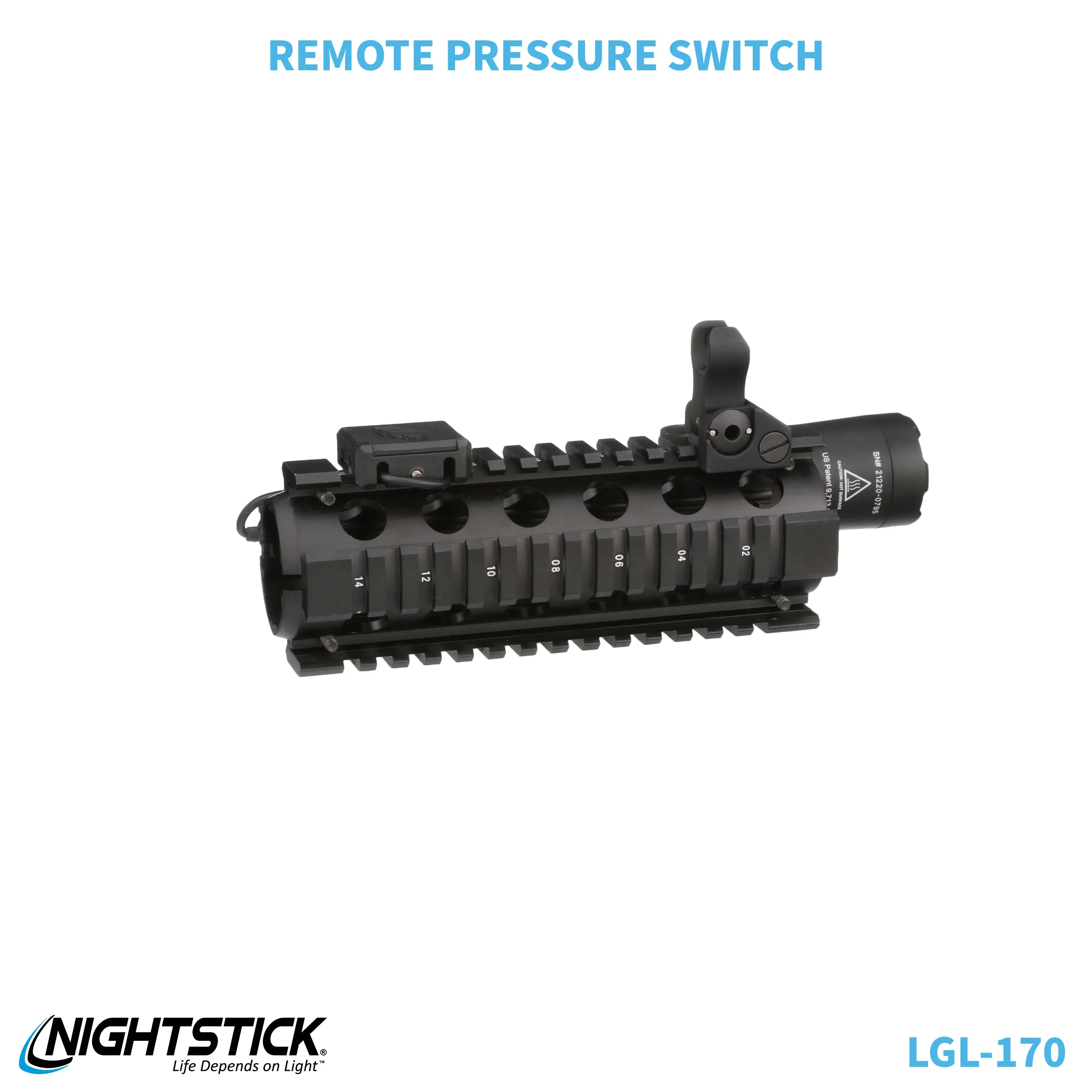 LGL-170: Rechargeable Full-Size Long Gun Light Kit - (2) 18650