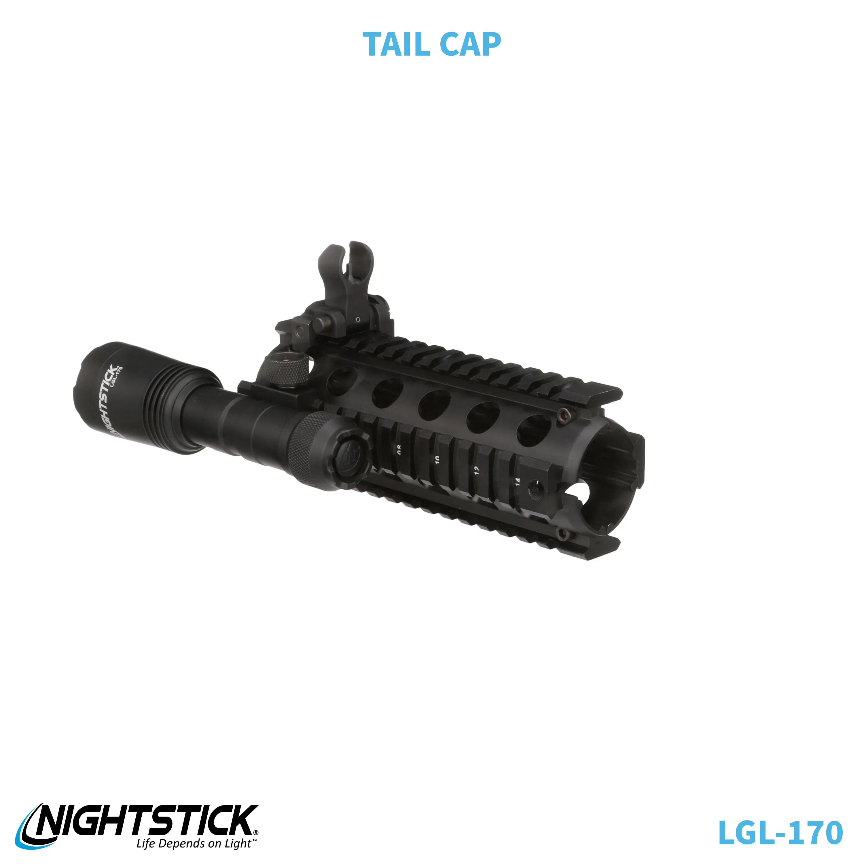 LGL-170: Rechargeable Full-Size Long Gun Light Kit - (2) 18650
