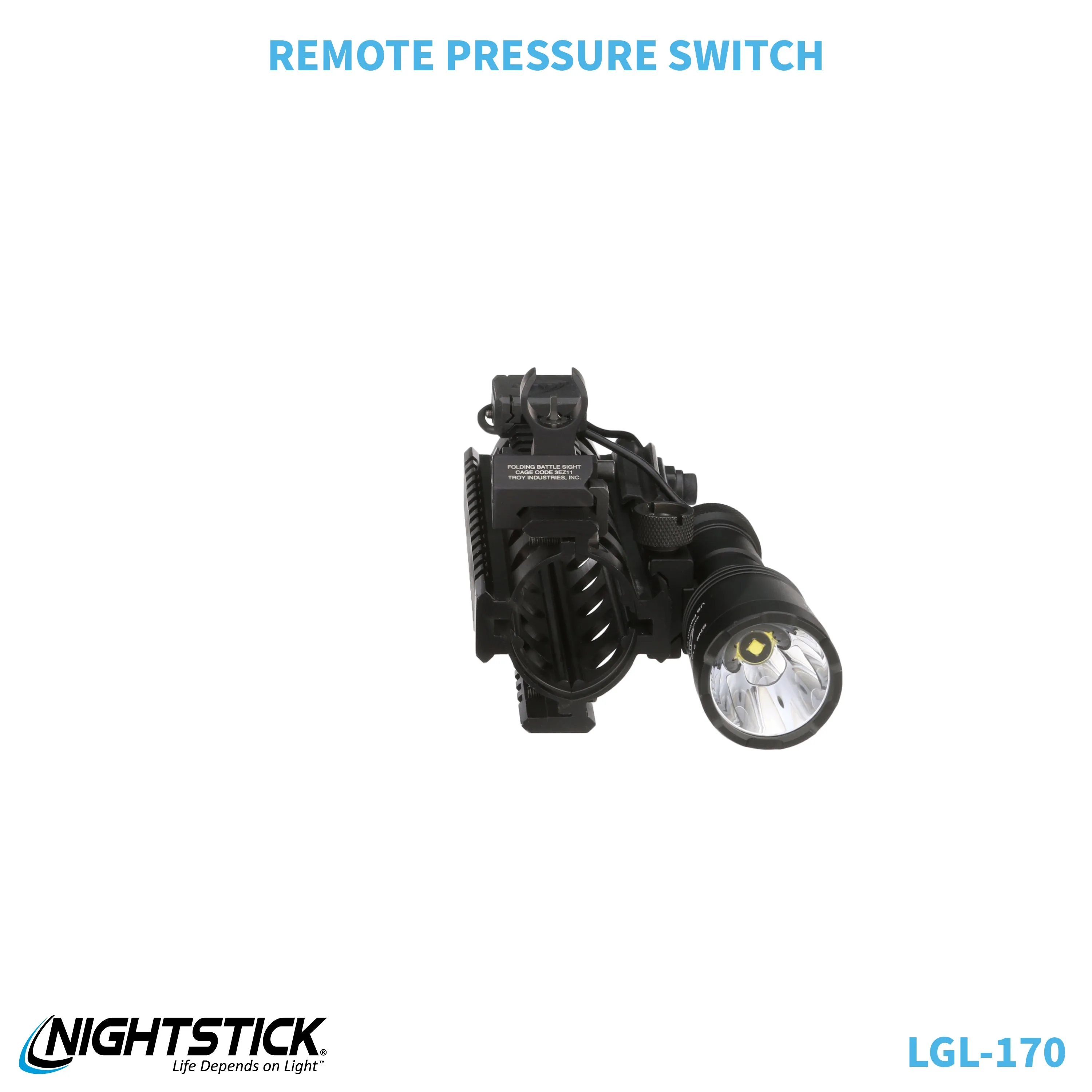 LGL-170: Rechargeable Full-Size Long Gun Light Kit - (2) 18650