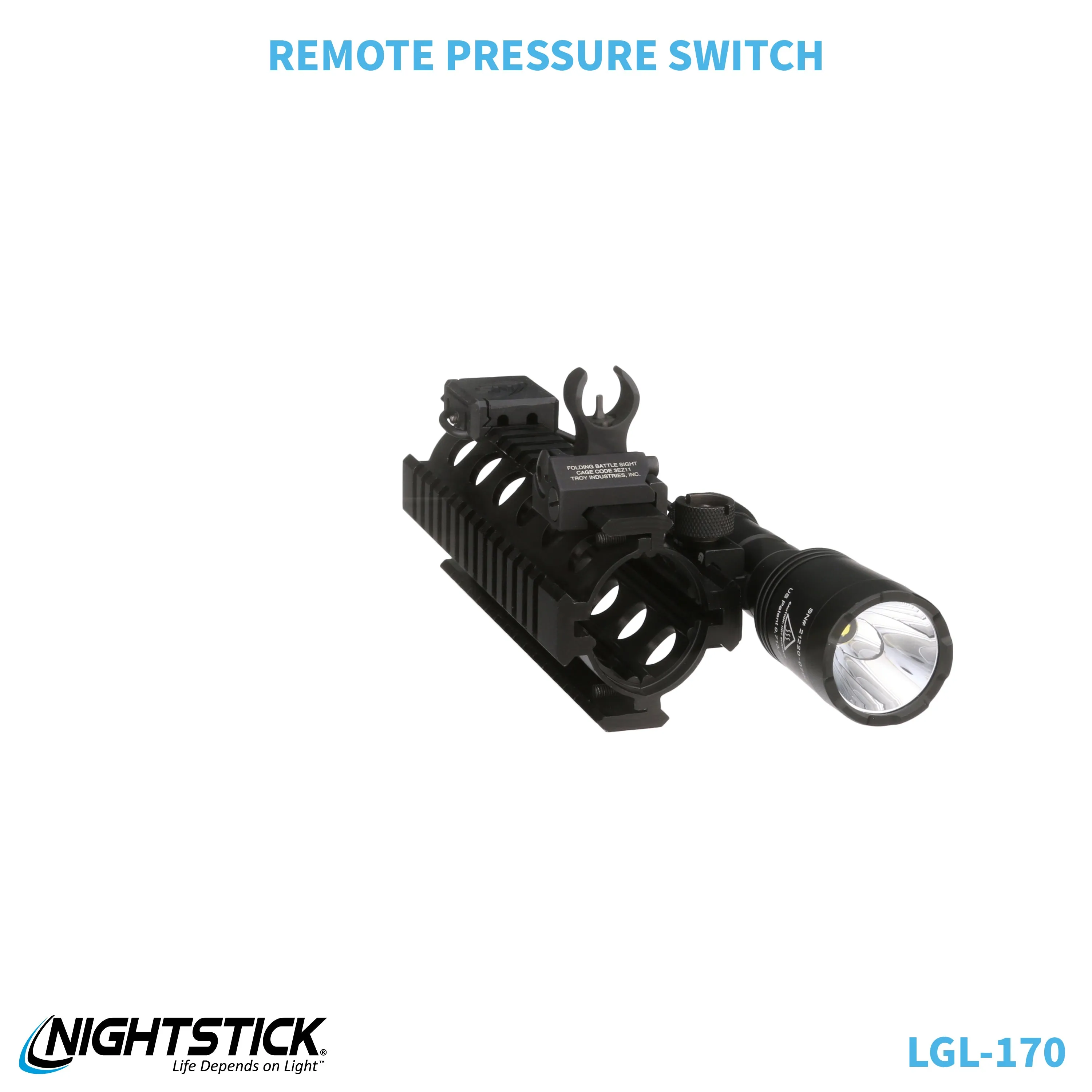 LGL-170: Rechargeable Full-Size Long Gun Light Kit - (2) 18650