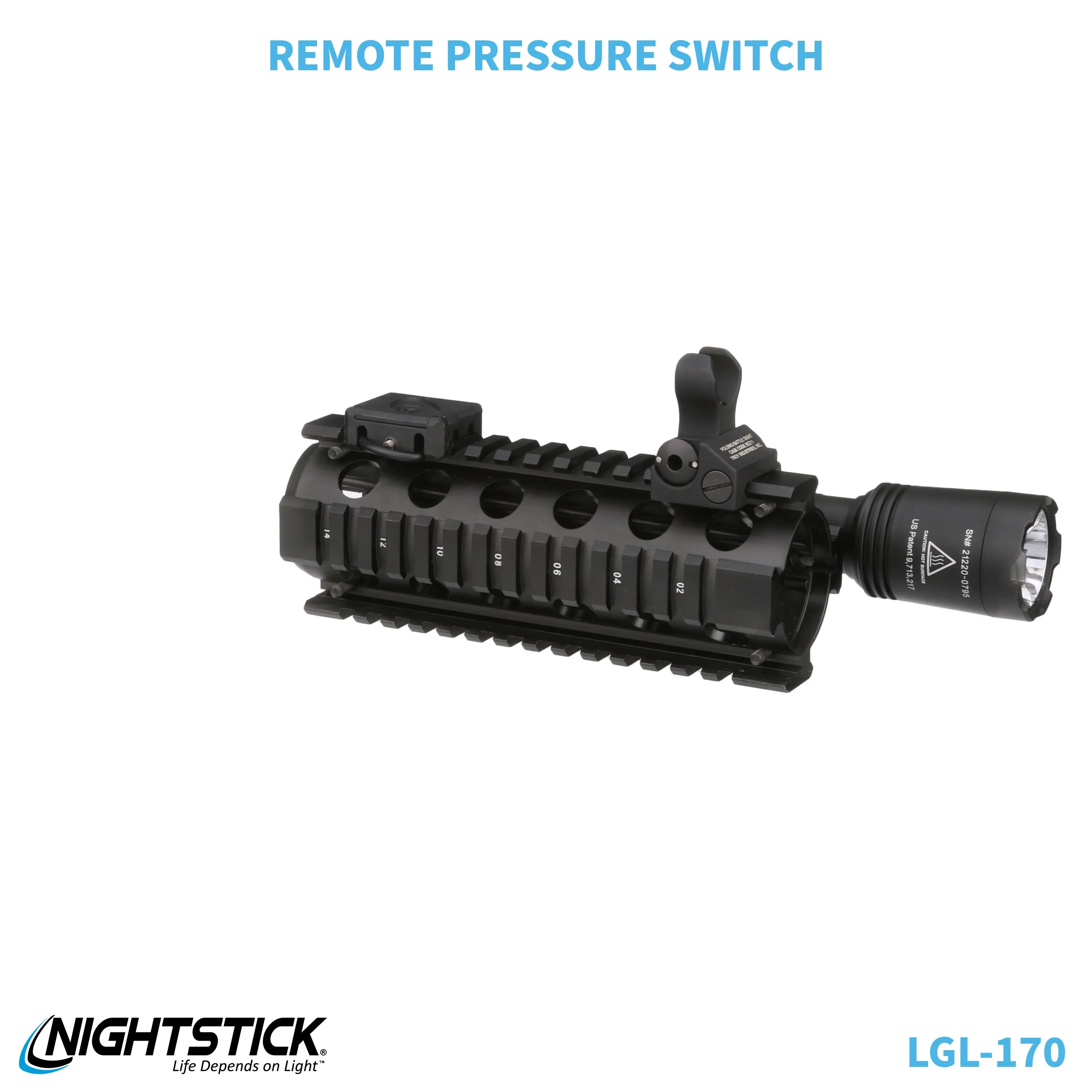 LGL-170: Rechargeable Full-Size Long Gun Light Kit - (2) 18650
