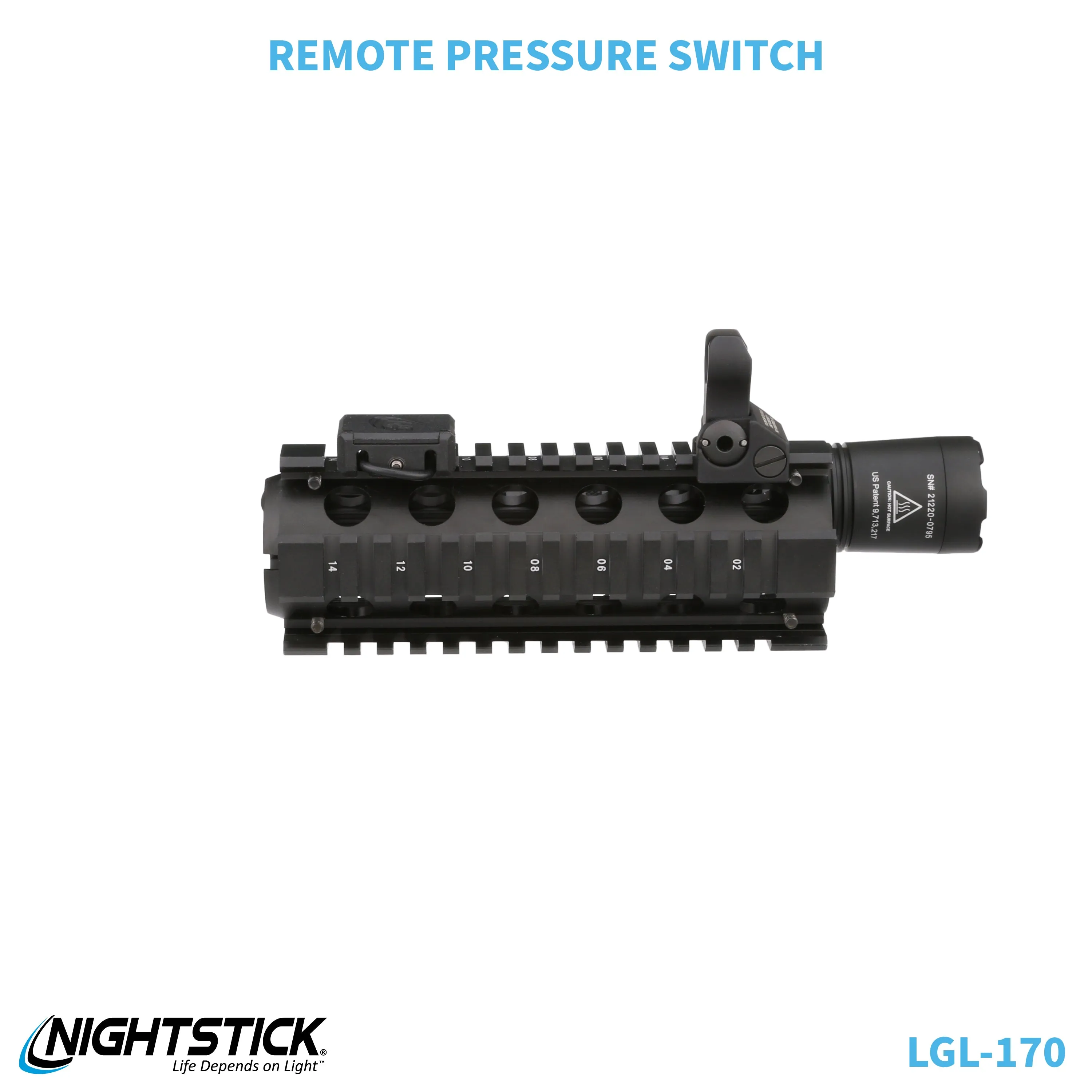 LGL-170: Rechargeable Full-Size Long Gun Light Kit - (2) 18650