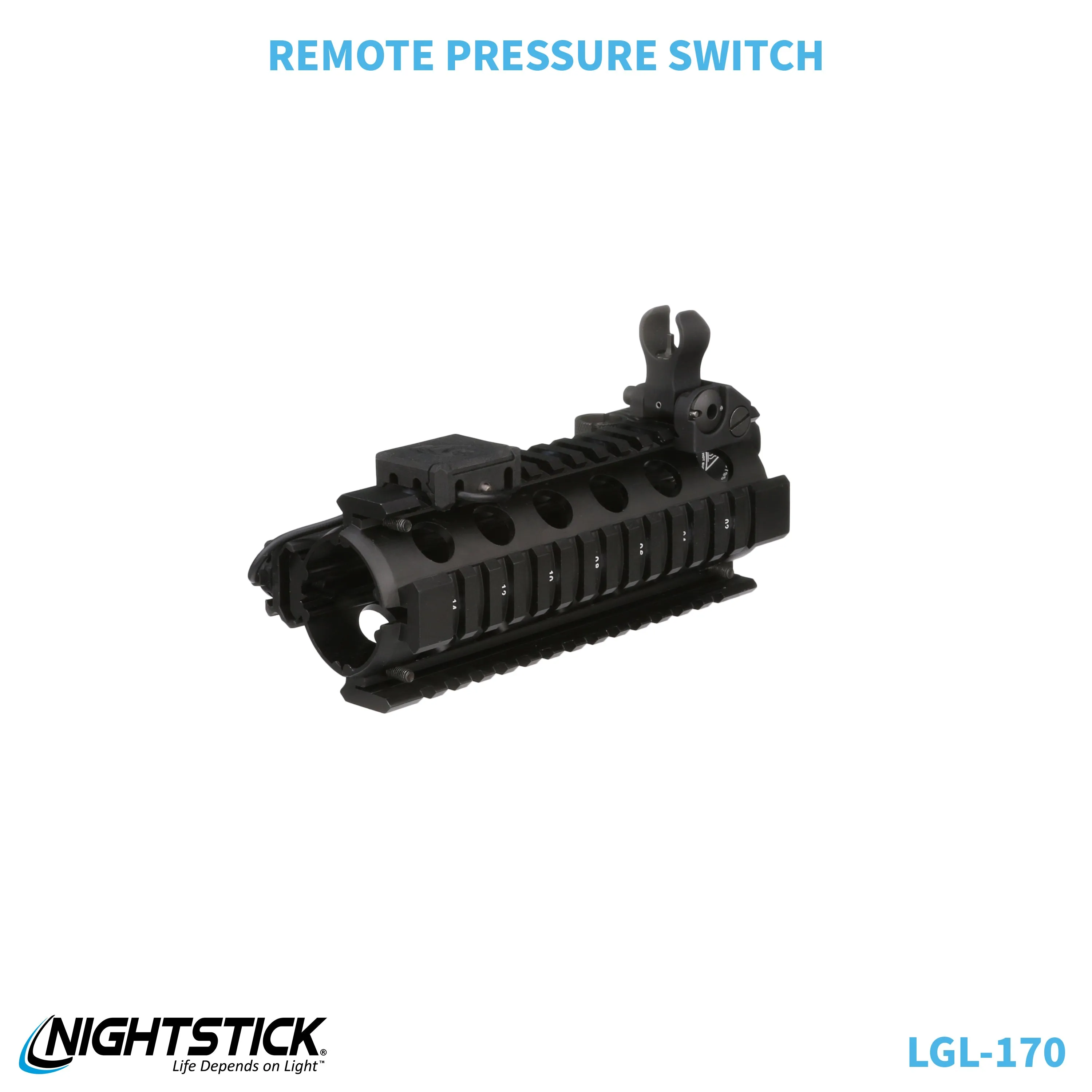 LGL-170: Rechargeable Full-Size Long Gun Light Kit - (2) 18650