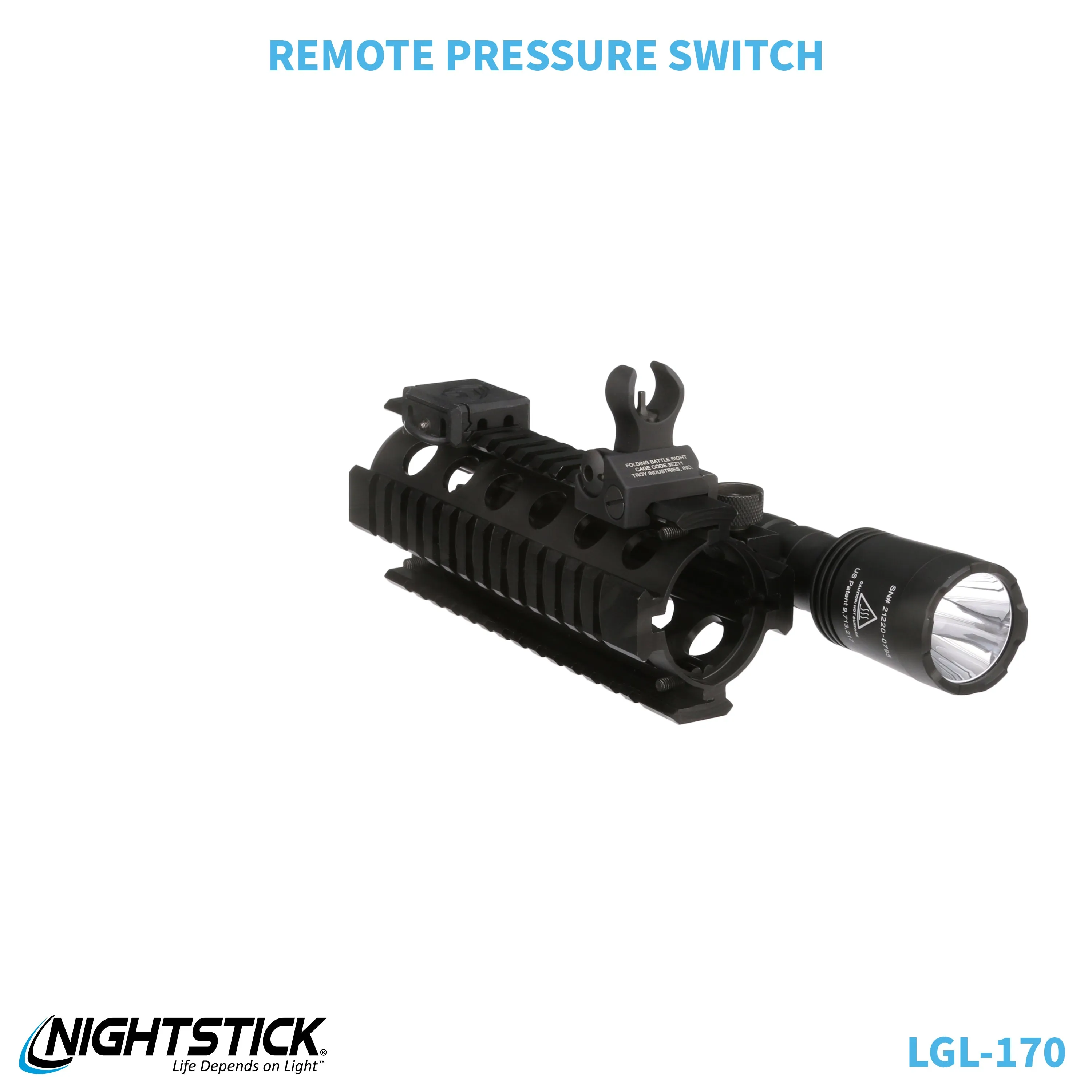 LGL-170: Rechargeable Full-Size Long Gun Light Kit - (2) 18650