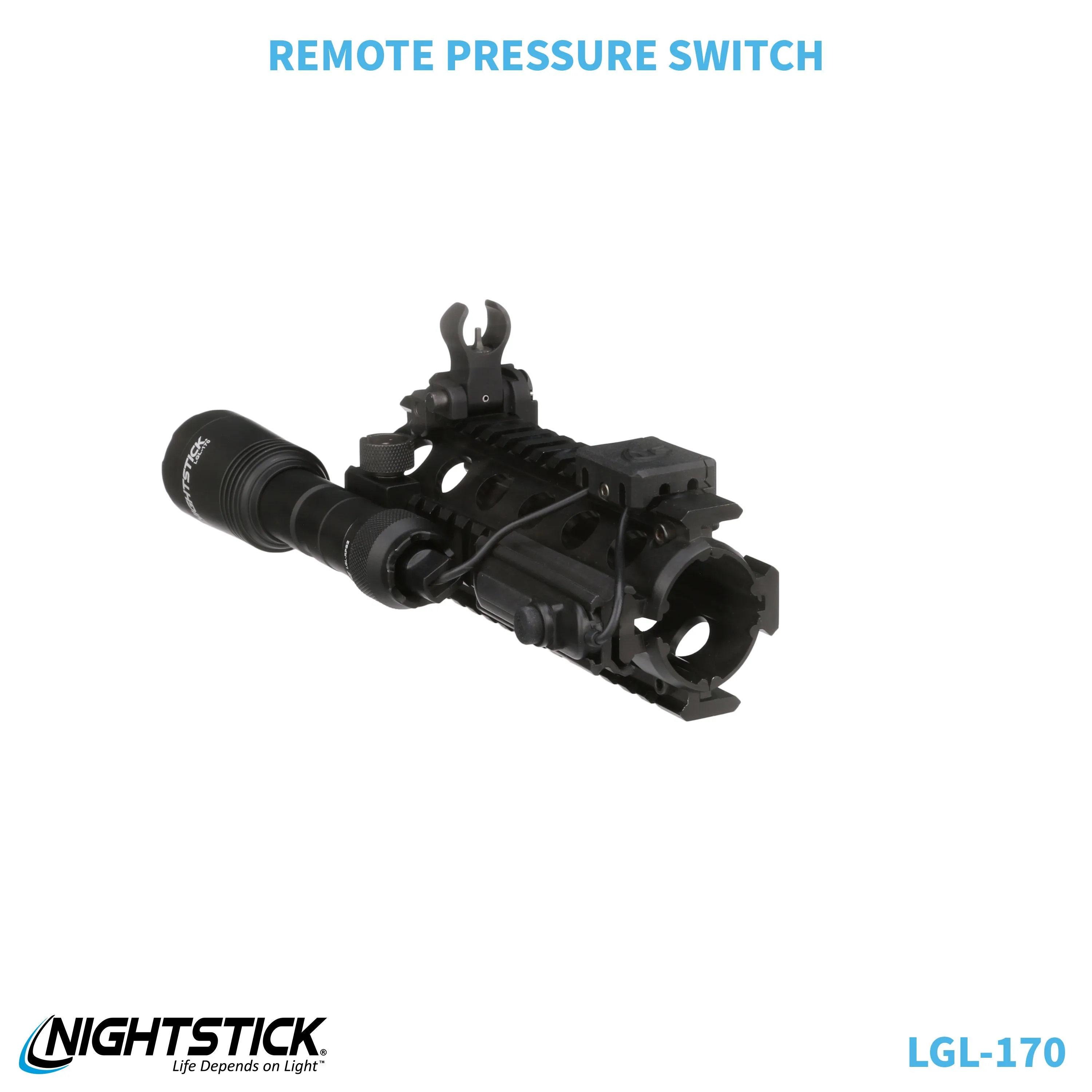 LGL-170: Rechargeable Full-Size Long Gun Light Kit - (2) 18650