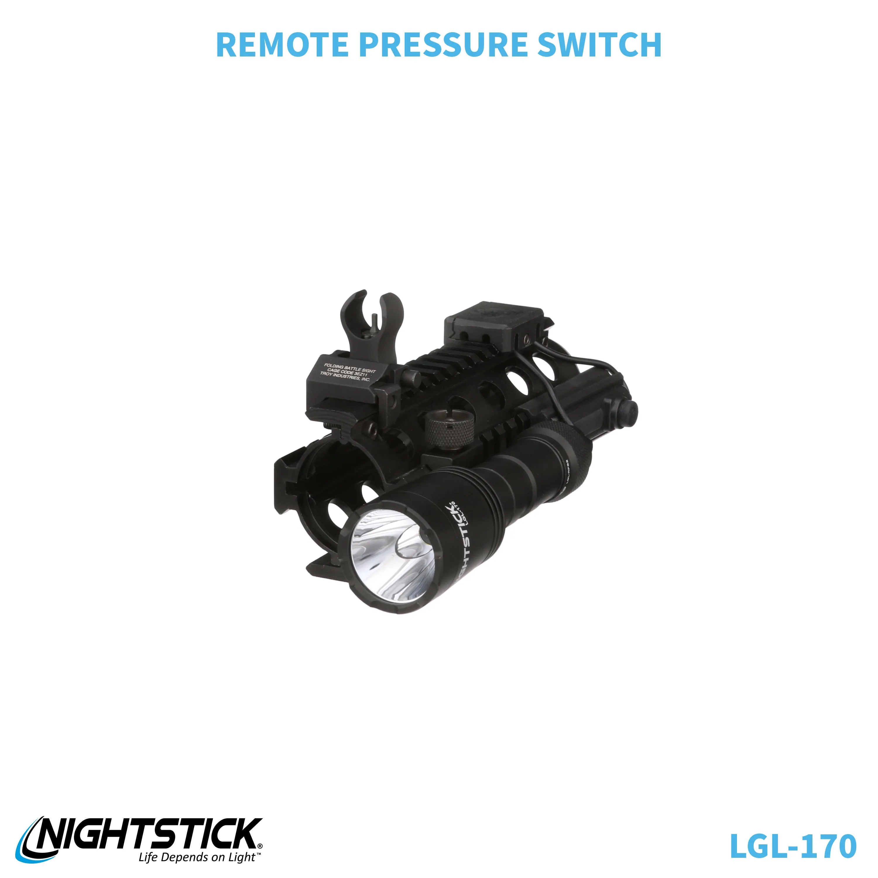 LGL-170: Rechargeable Full-Size Long Gun Light Kit - (2) 18650