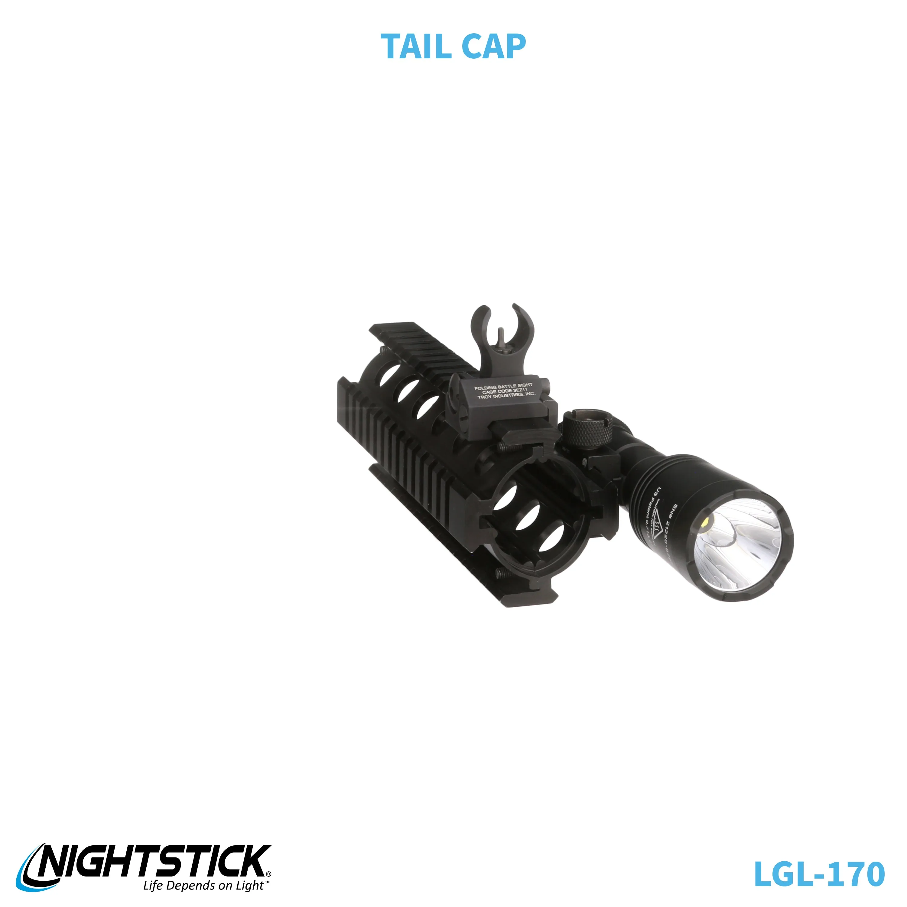 LGL-170: Rechargeable Full-Size Long Gun Light Kit - (2) 18650
