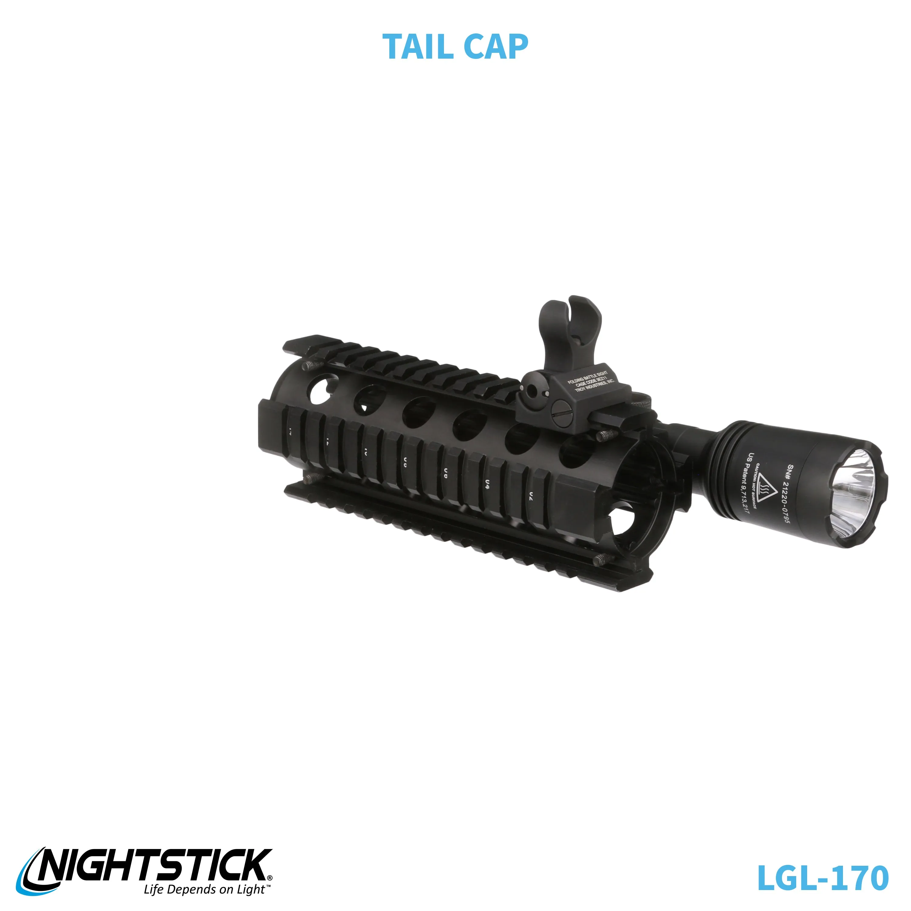 LGL-170: Rechargeable Full-Size Long Gun Light Kit - (2) 18650