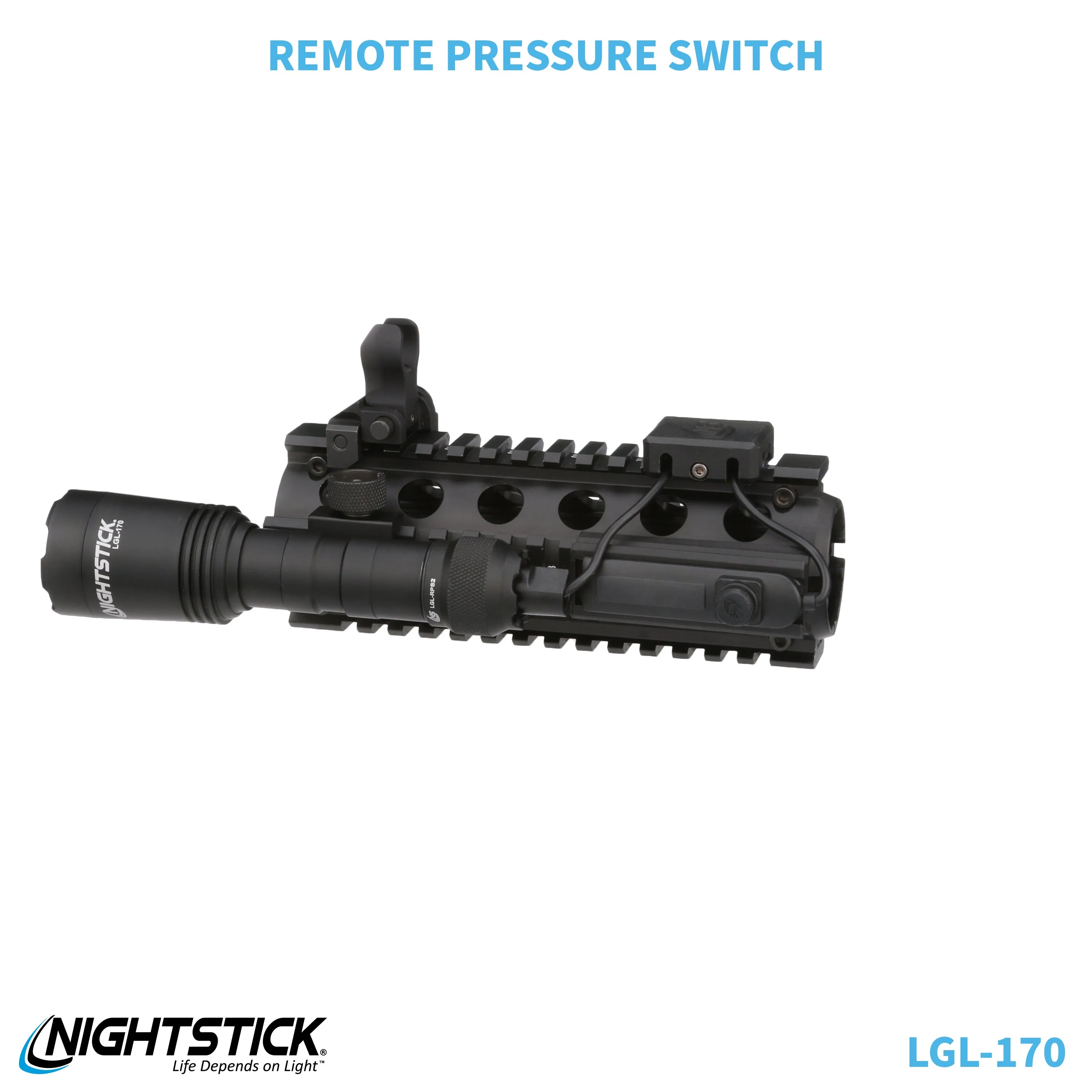 LGL-170: Rechargeable Full-Size Long Gun Light Kit - (2) 18650