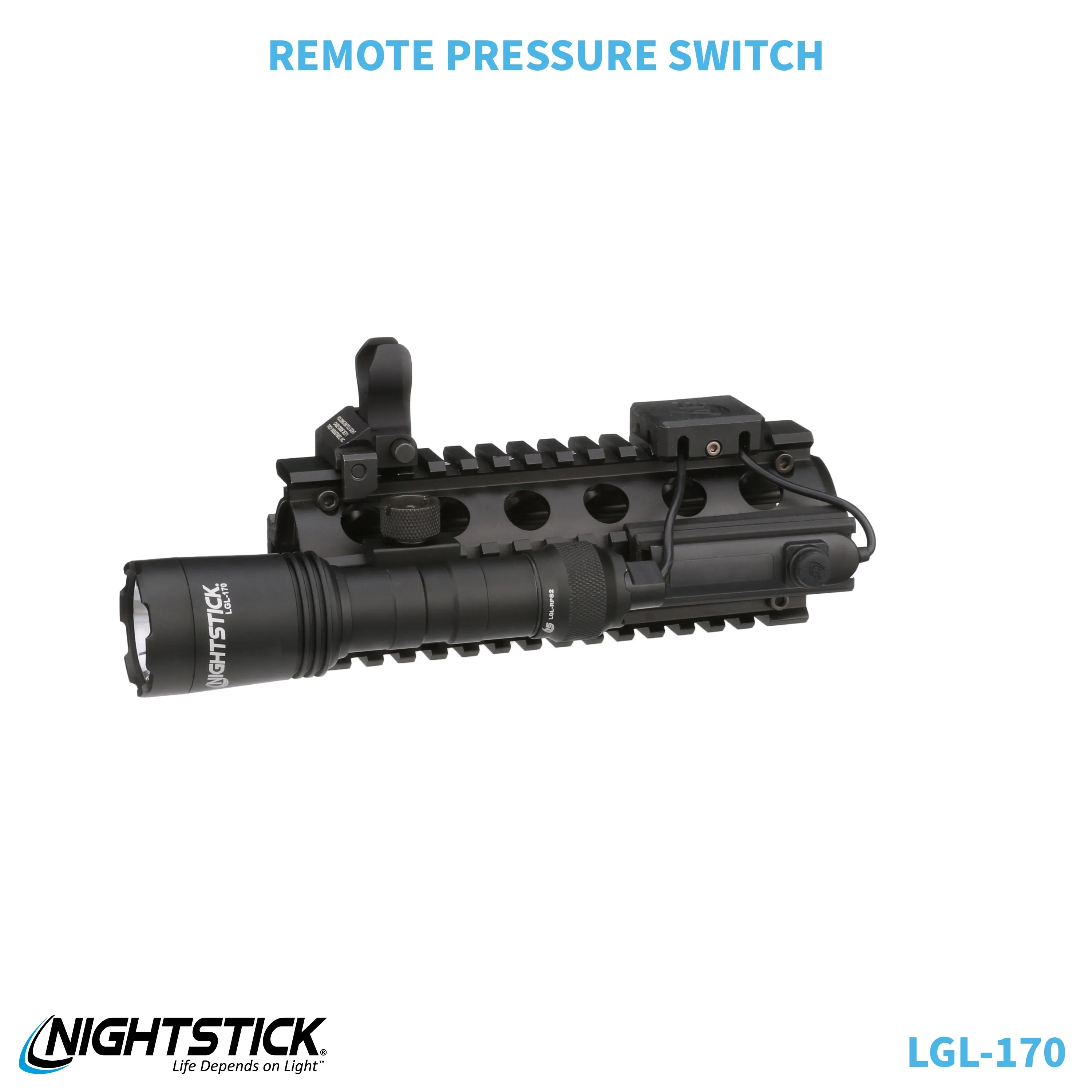 LGL-170: Rechargeable Full-Size Long Gun Light Kit - (2) 18650