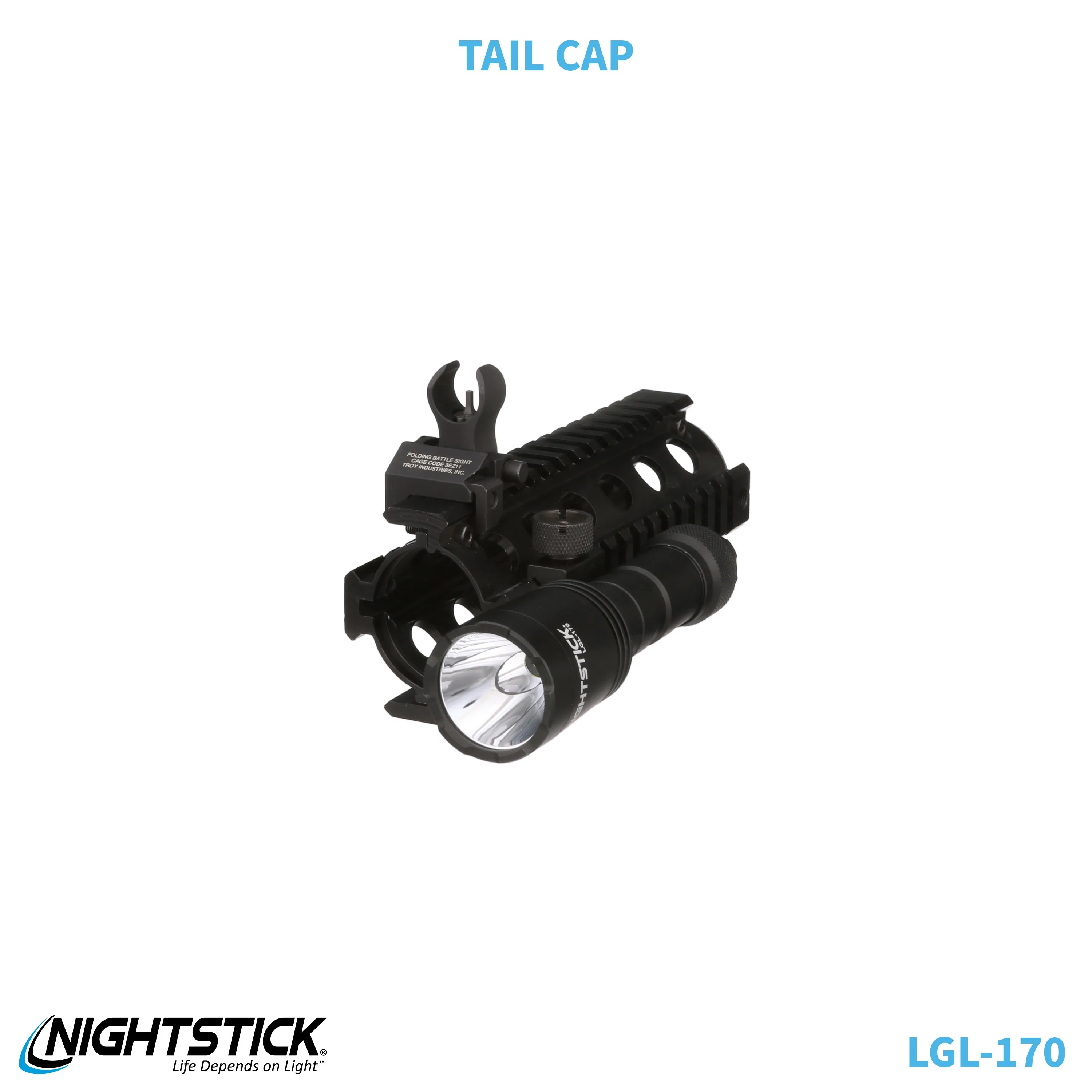 LGL-170: Rechargeable Full-Size Long Gun Light Kit - (2) 18650